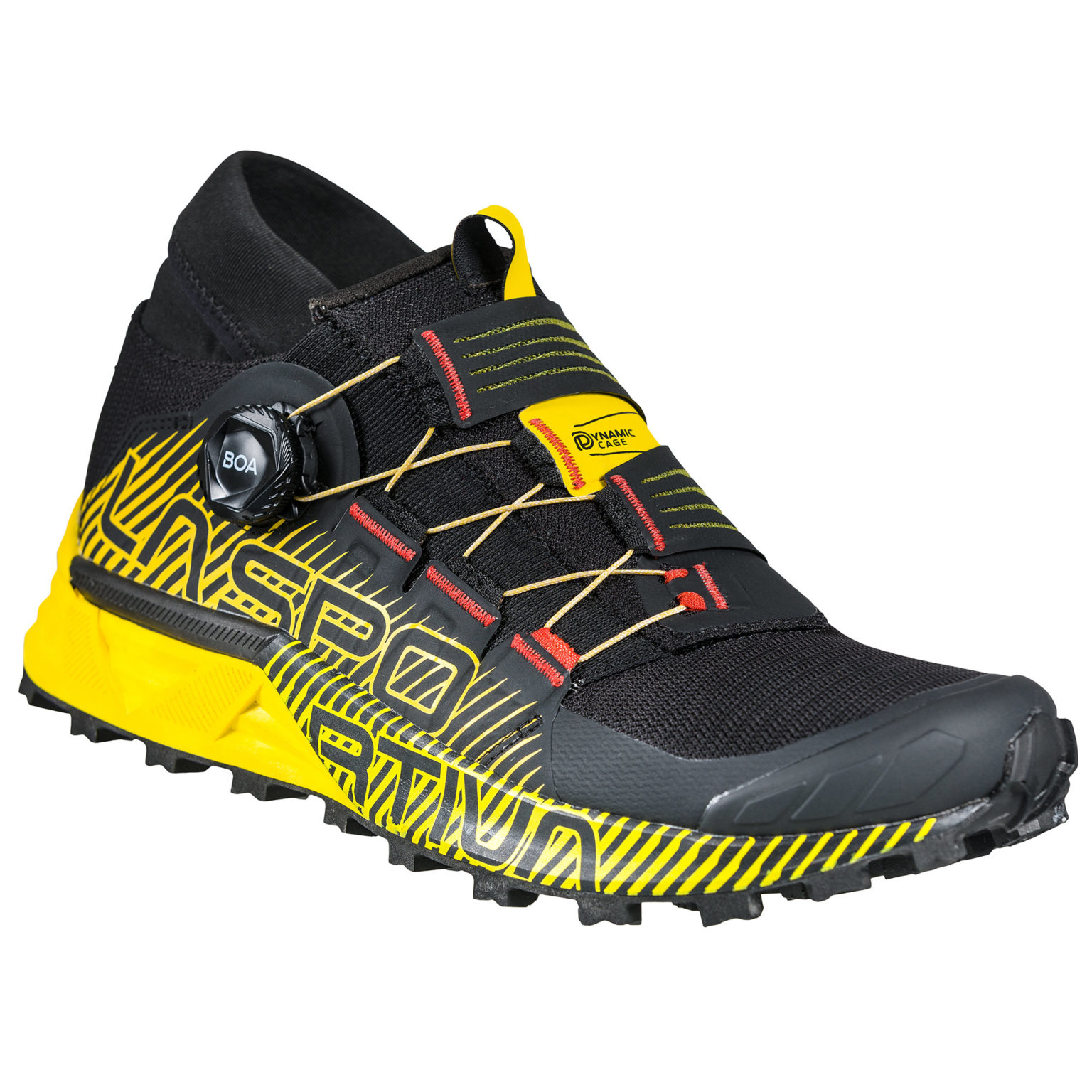 La chaussure de trail la Sportiva Cyklon est équipée du système de laçage BOA uTrail